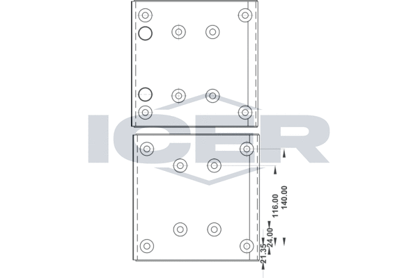 Set garnituri de frictiune, frana tambur 21 9495 00 ICER